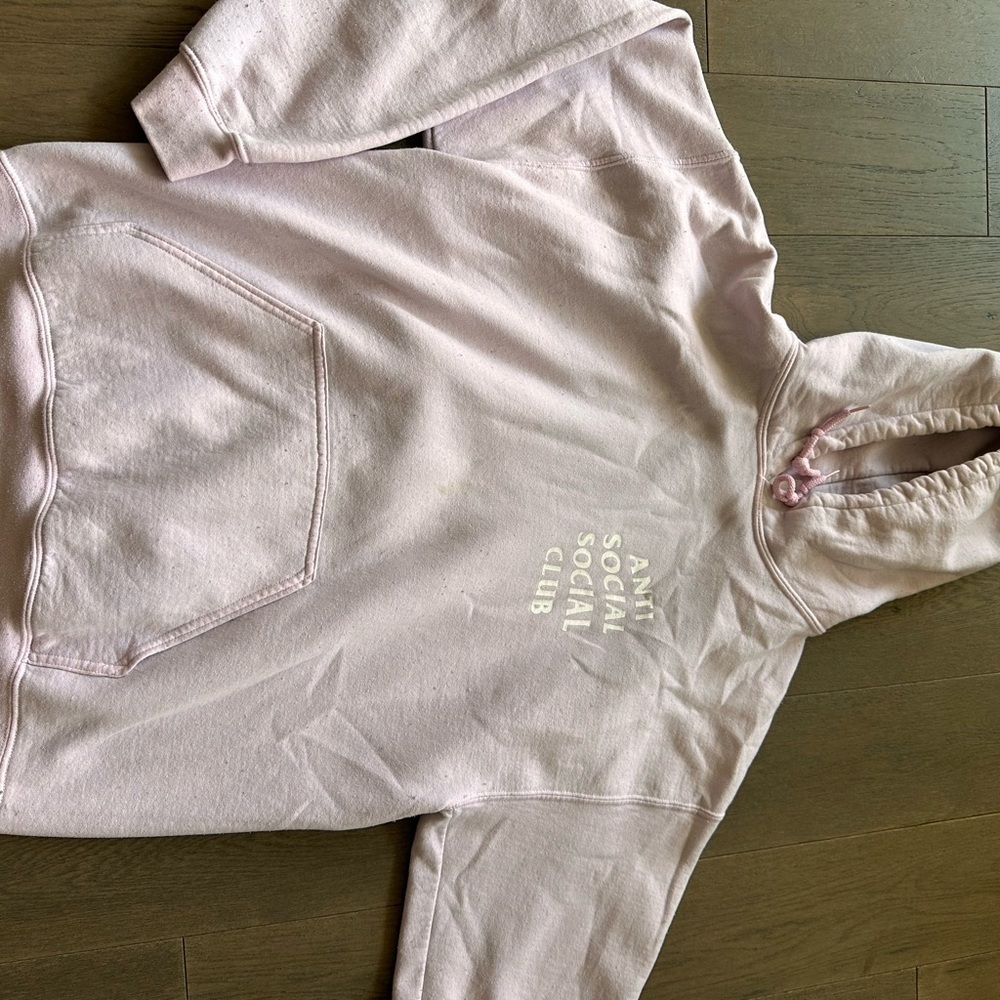 Anti social social club light pink hoodie​​​​ - Picture 2 of 6
